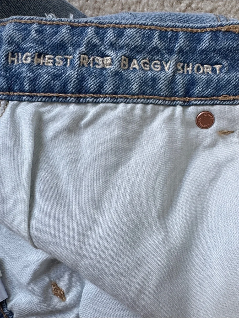 American Eagle Highest Rise Baggy Denim Shorts